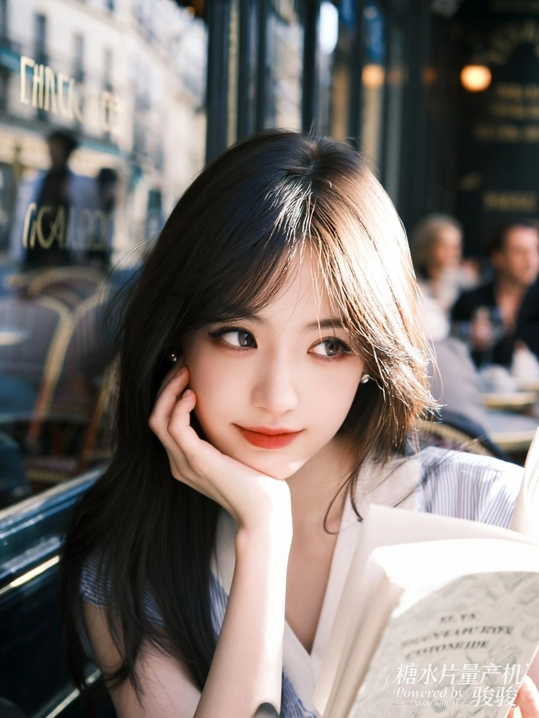 她煮着咖啡，水槽里海豚跃出，日常与奇境在此刻交汇