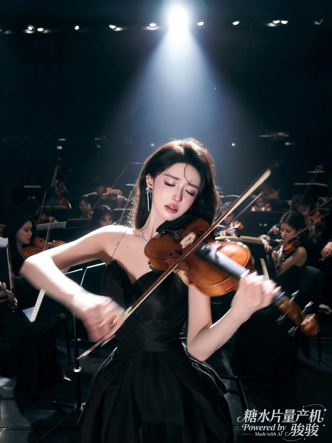 她旋转于彩瓷之间，裙摆如风，城市在笑靥中铺展成诗