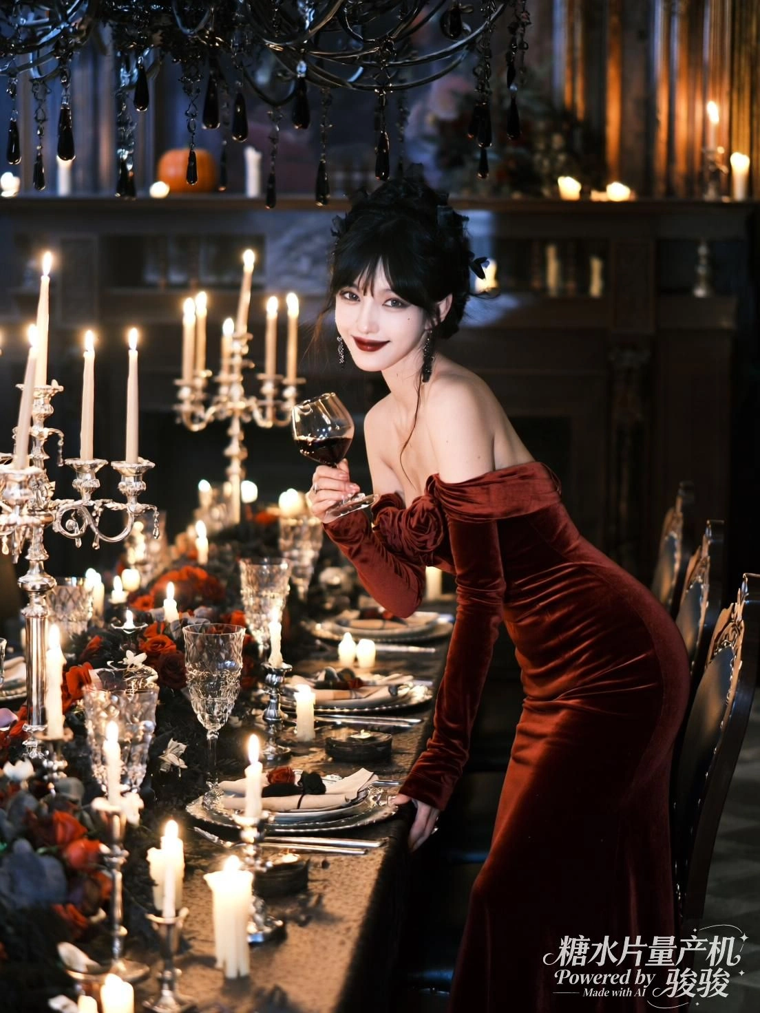 她旋转于彩瓷之间，裙摆如风，城市在笑靥中铺展成诗