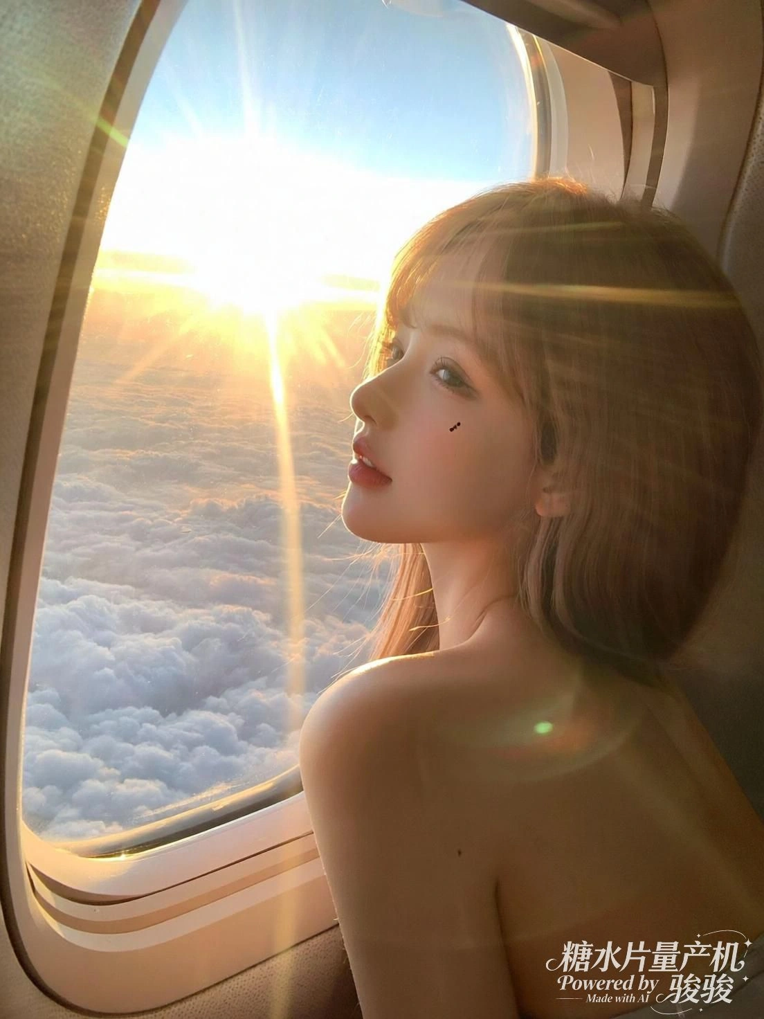 她立于尘烟之中，素衣飘然，万马奔腾如潮水退去