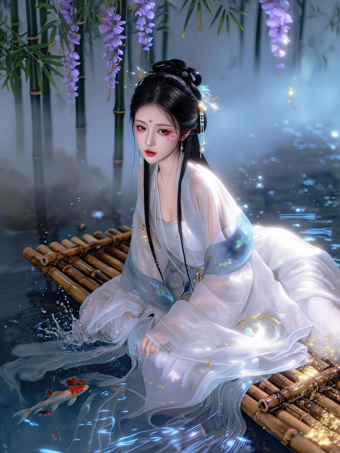 《水韵国风：在粼粼波光中流转的古典倩影》