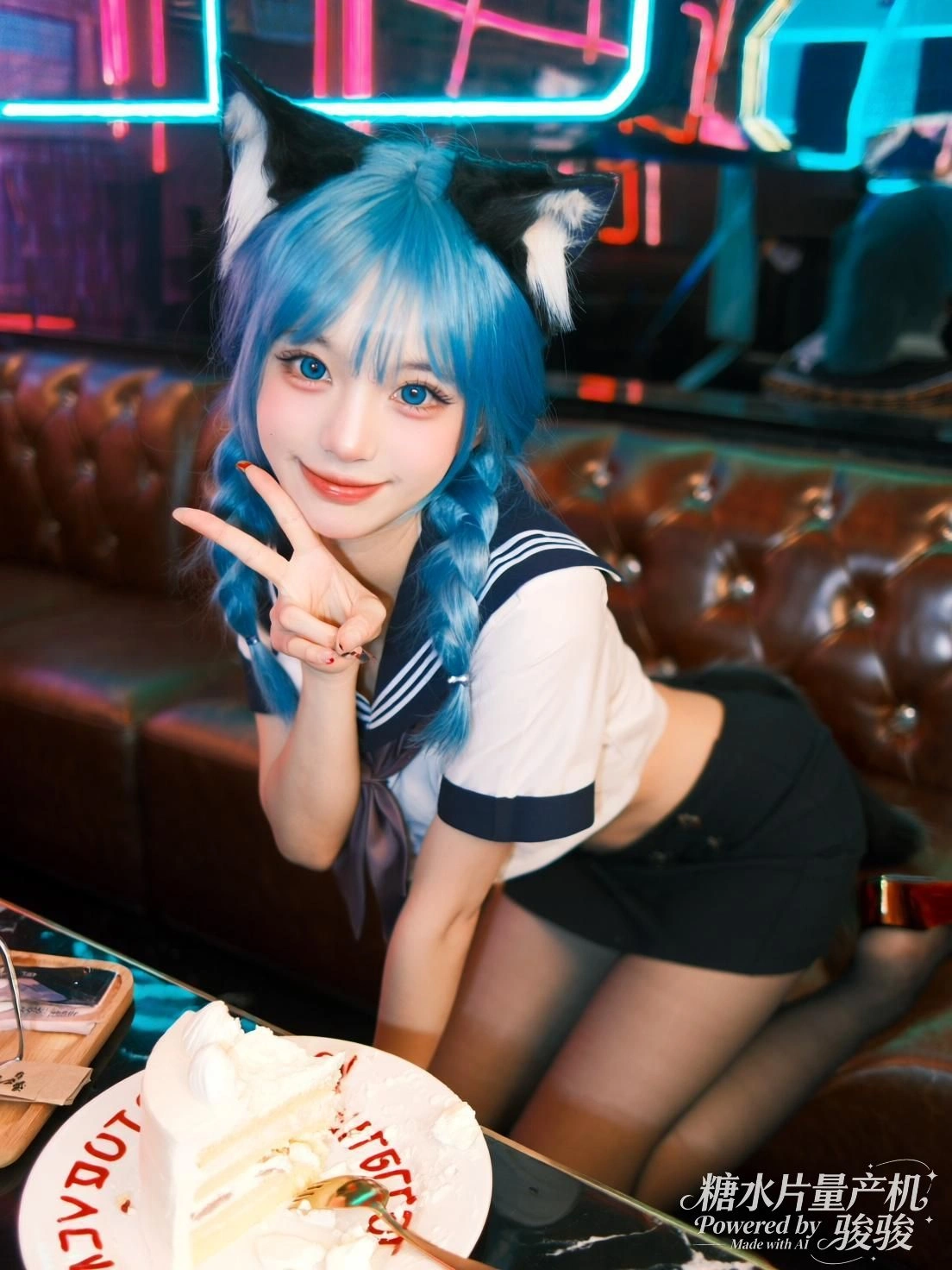 她倾注绿液，烟雾升腾，烛光映照着专注与未知的边界