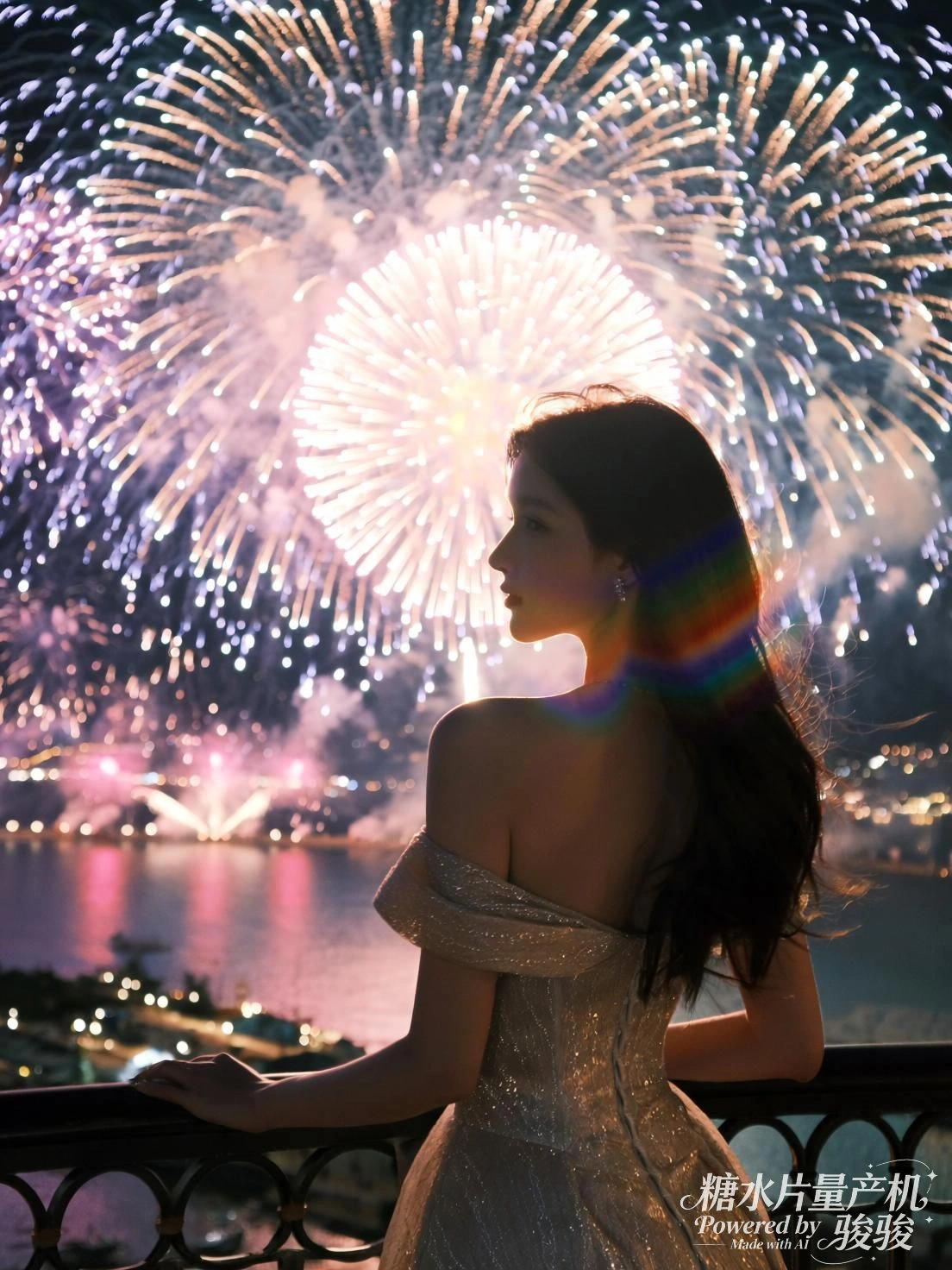 她跃于滑轮之上，飞机掠过天际，瞬间与远方在光影中交汇