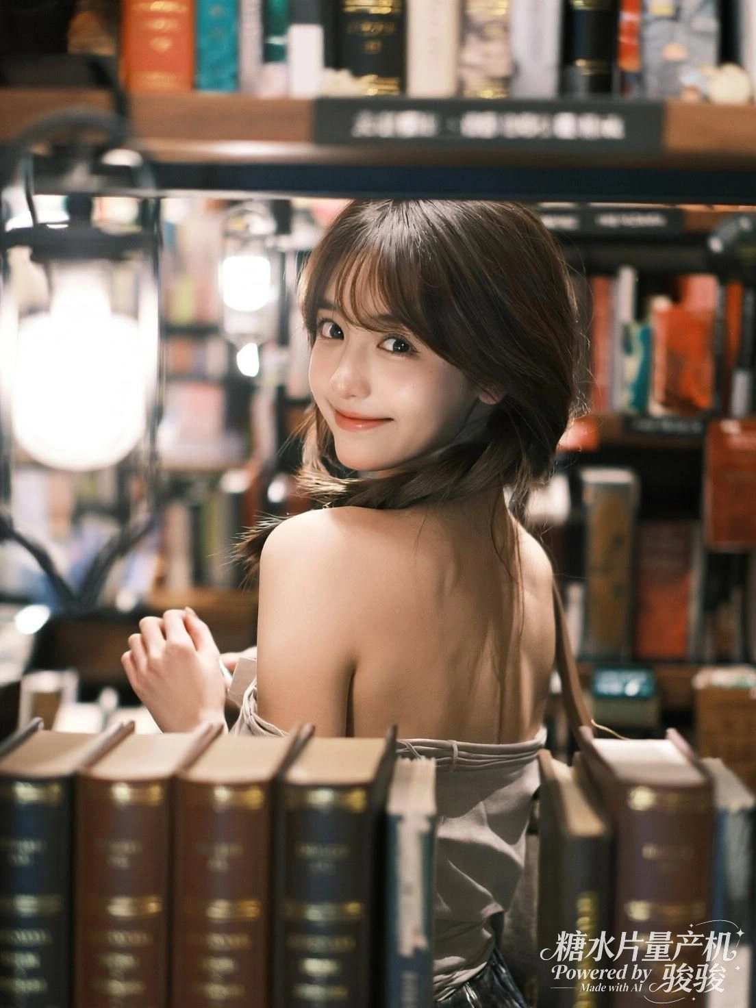 她擦汗而笑，机械巨影在身后，汗水与油污写满劳作的尊严