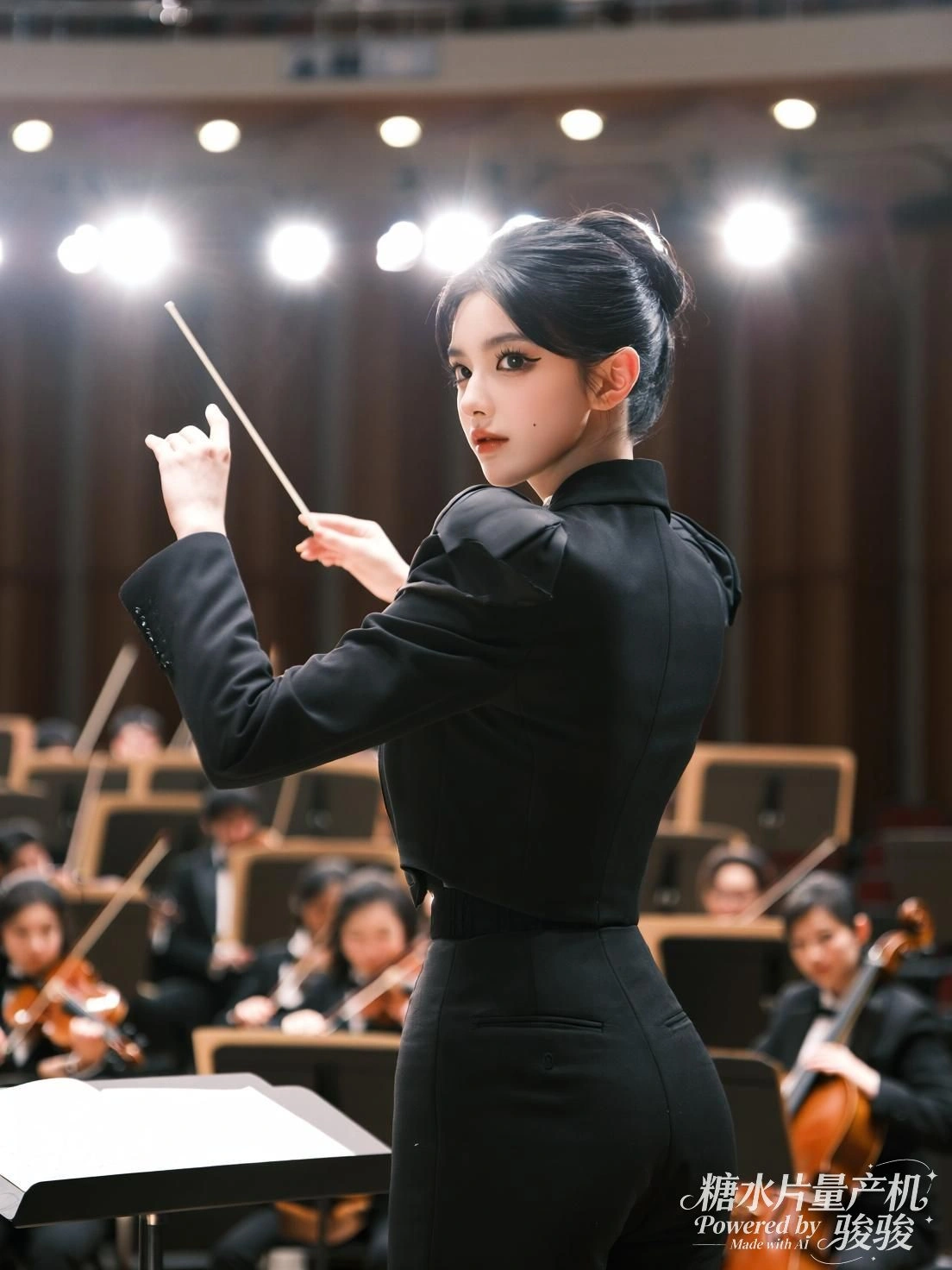 她坐于粉沙，群鸟环绕，笑容如光穿透梦幻的边界