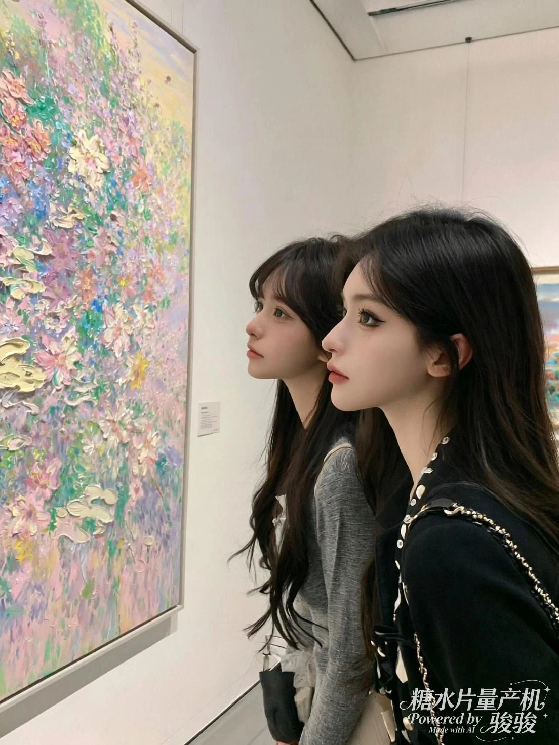 她凝视屏幕，数据如潮，目光在秩序中寻觅未被定义的瞬间