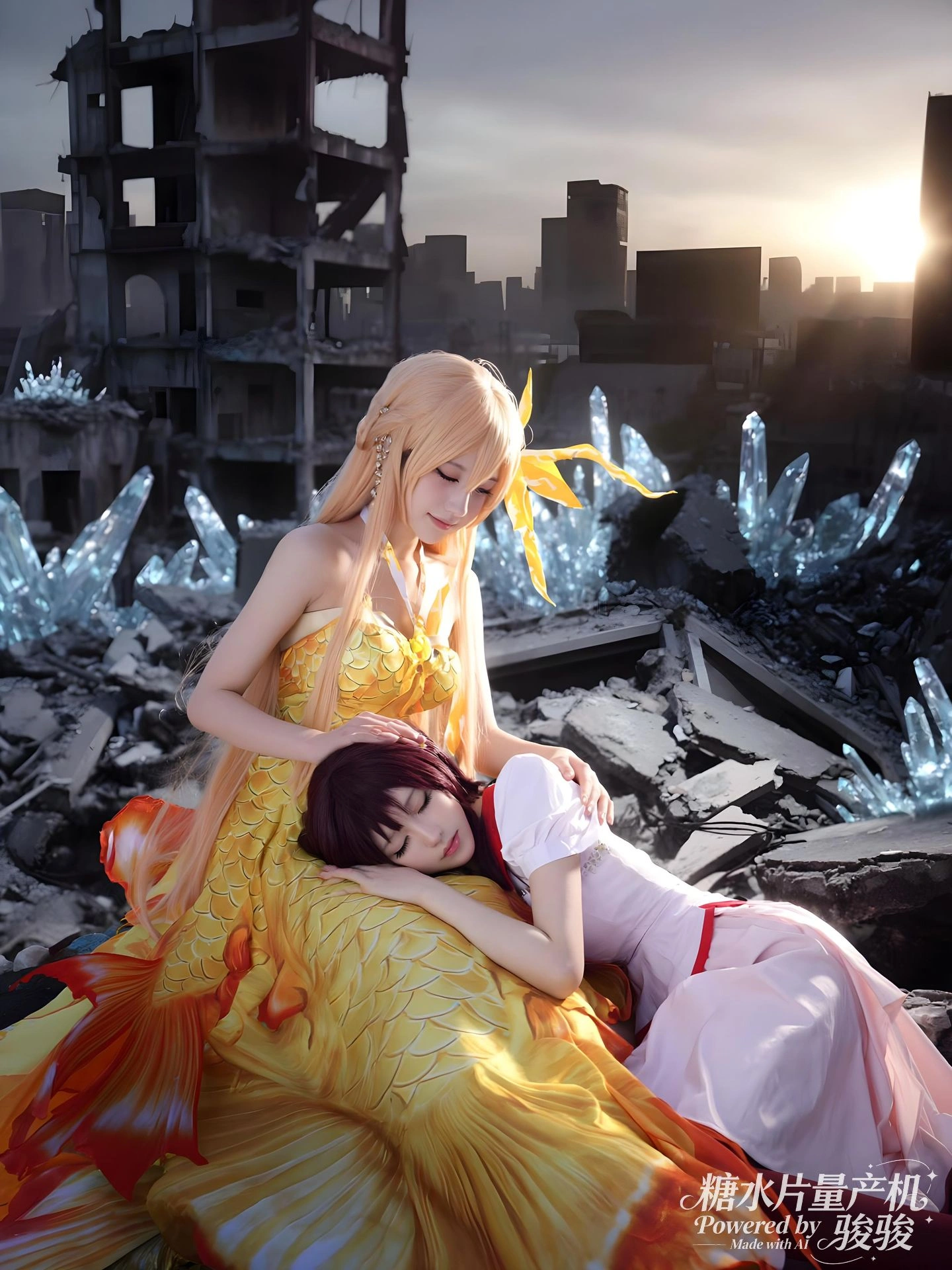 樱花纷飞时，剑光划破寂静，一瞬即永恒