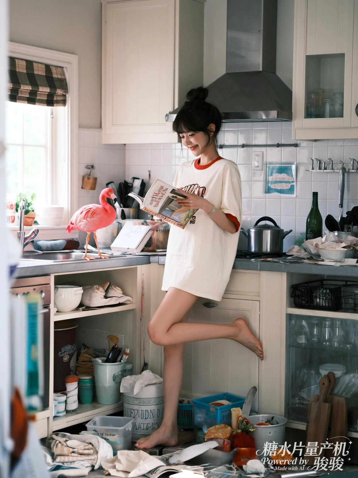 虎卧门前，她推门而入，秩序与野性在玻璃上对峙