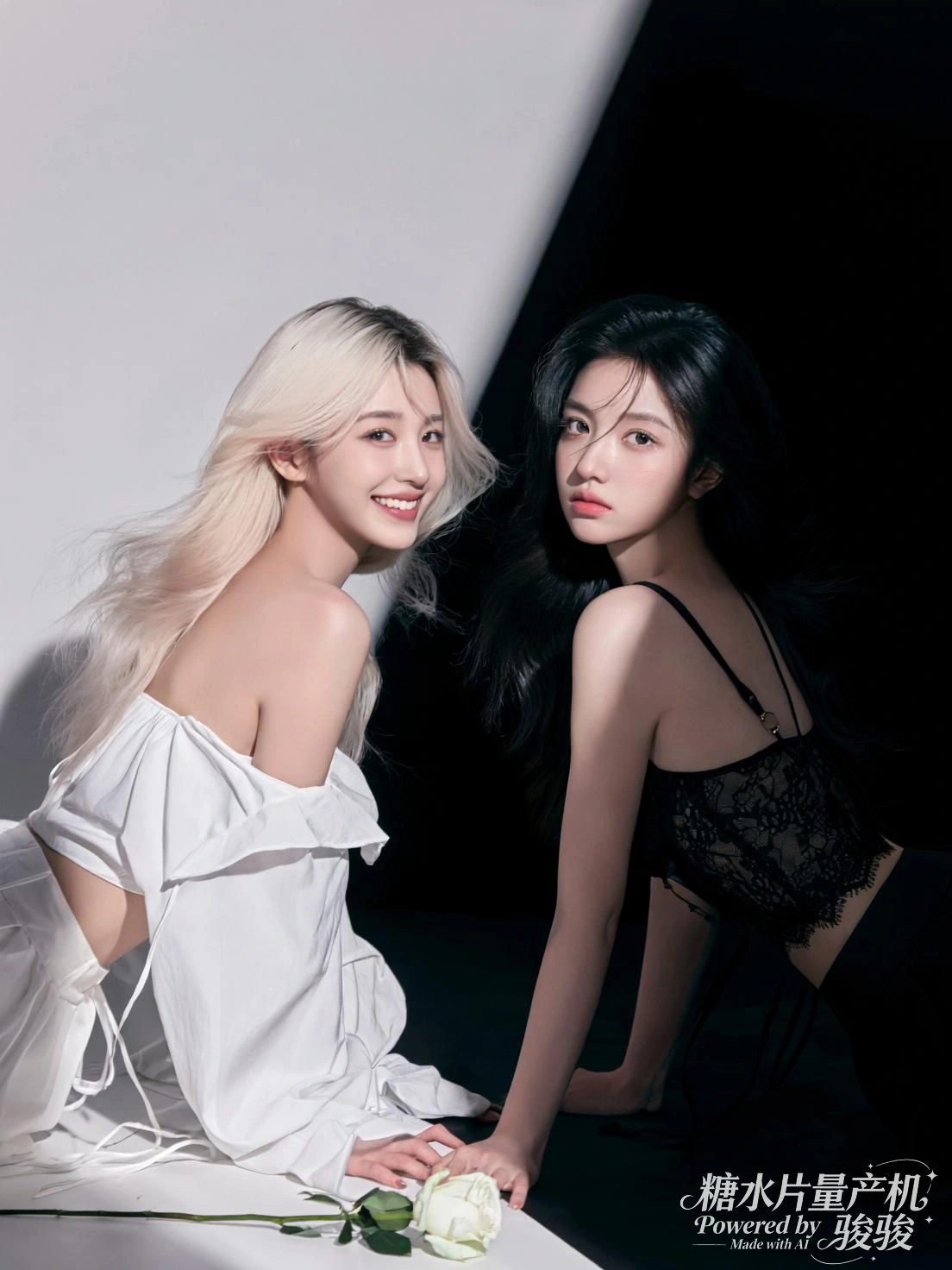 山雾漫过衣袖，她静立如画，天地间只余呼吸