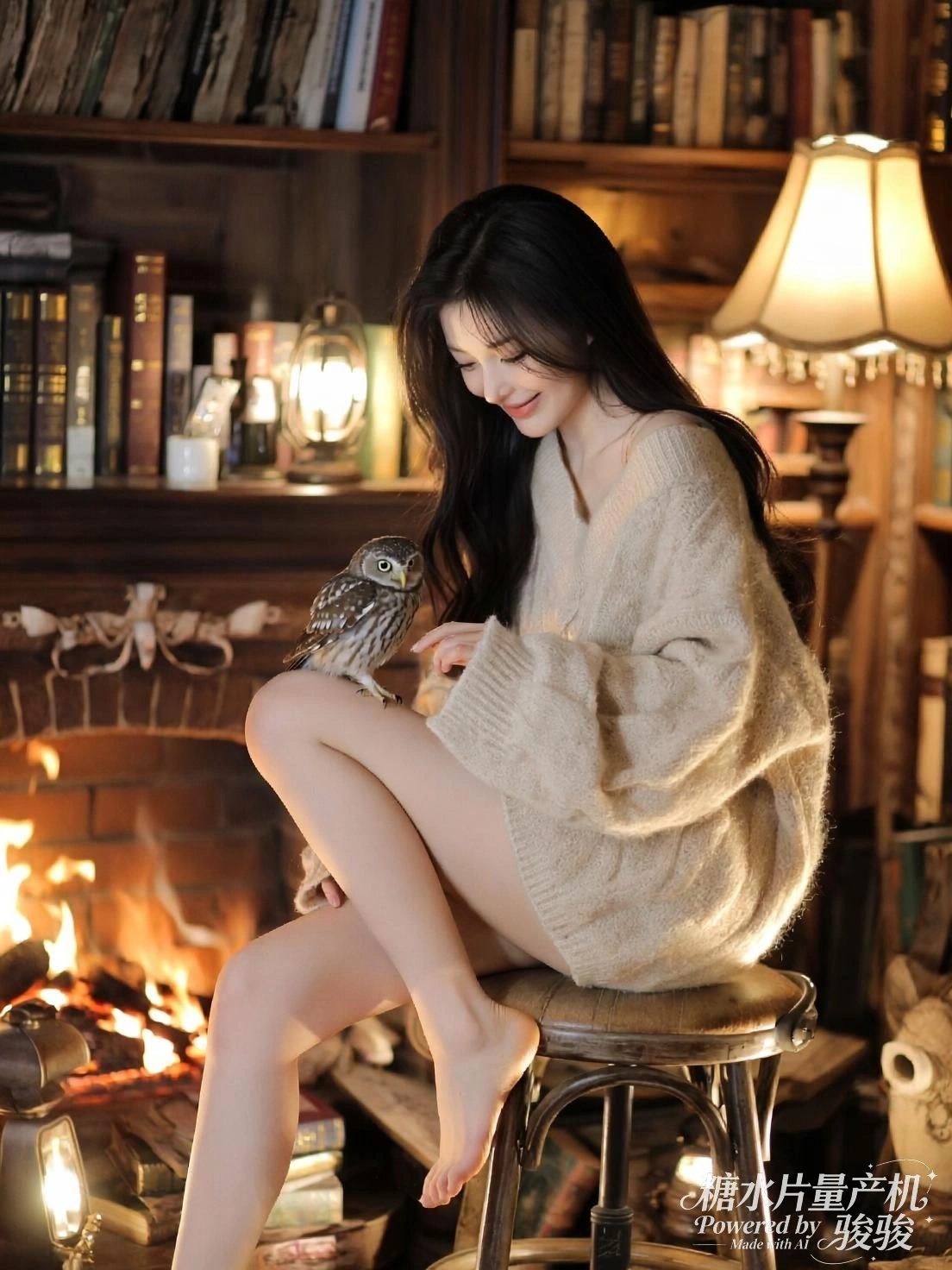 灯升向夜空，她凝望的不是光，是自己未出口的祈愿