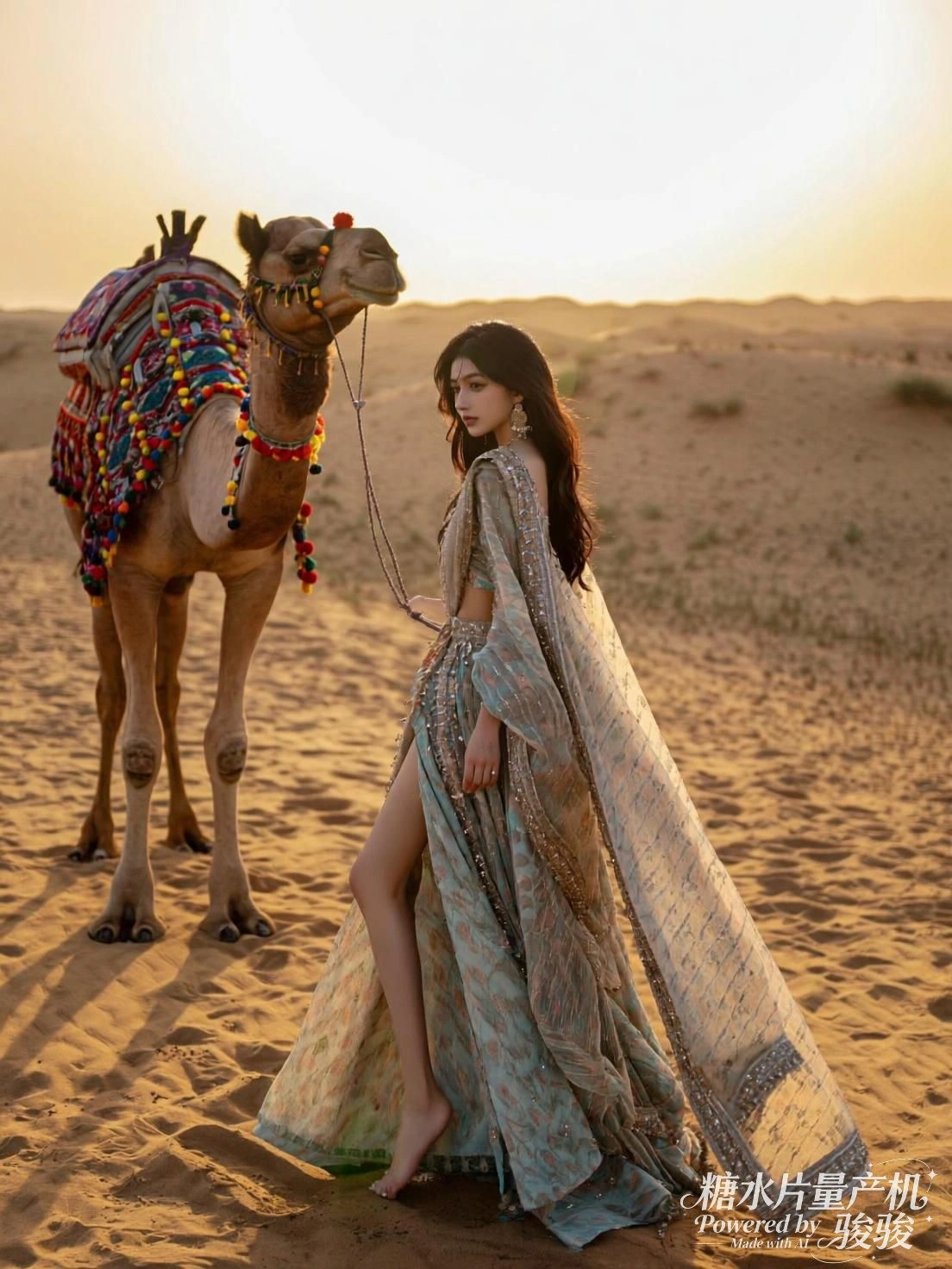 灯升向夜空，她凝望的不是光，是自己未出口的祈愿