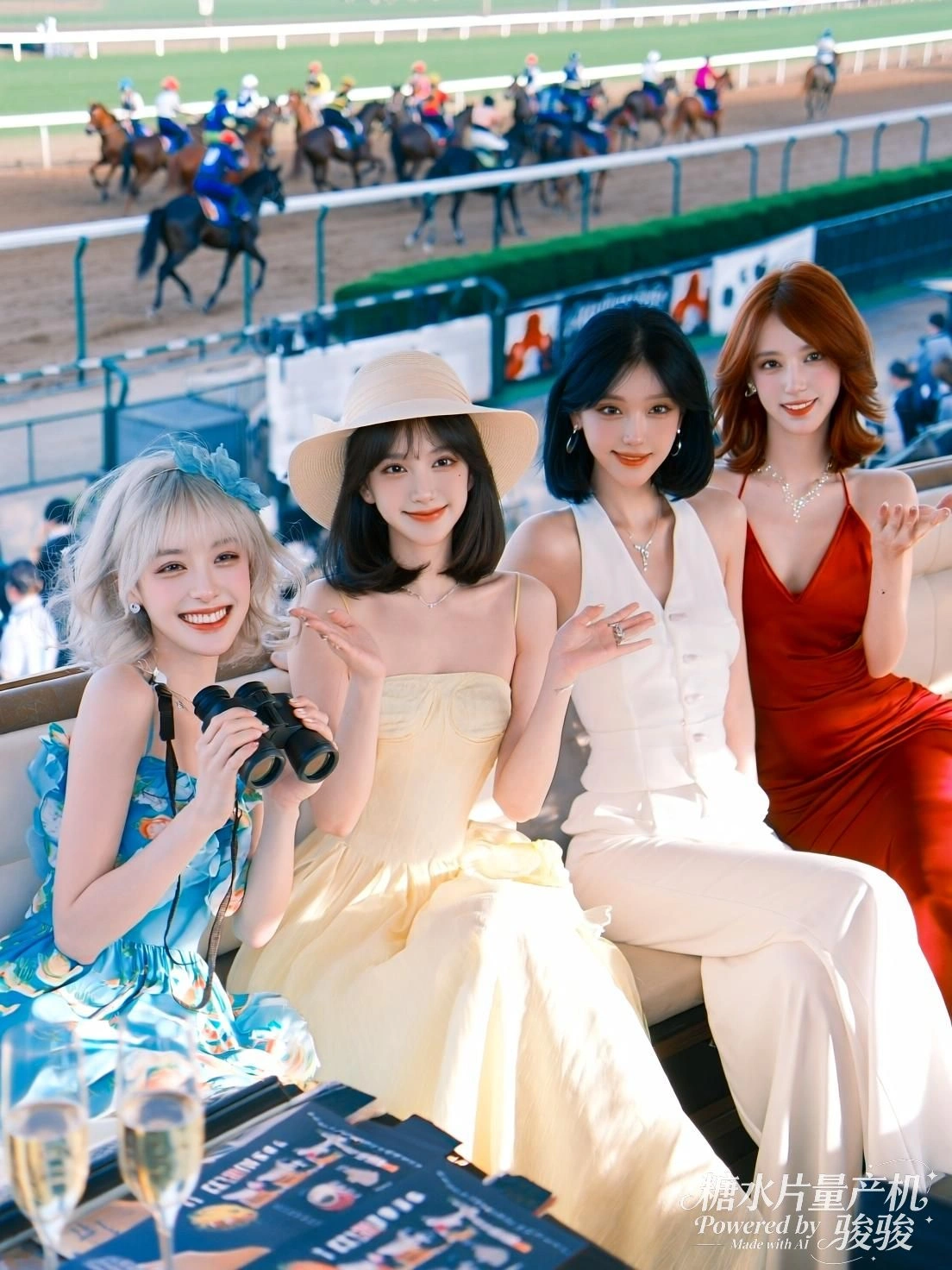 水柱喷涌，她转身一笑，冷光与湿意交织成刹那的自由