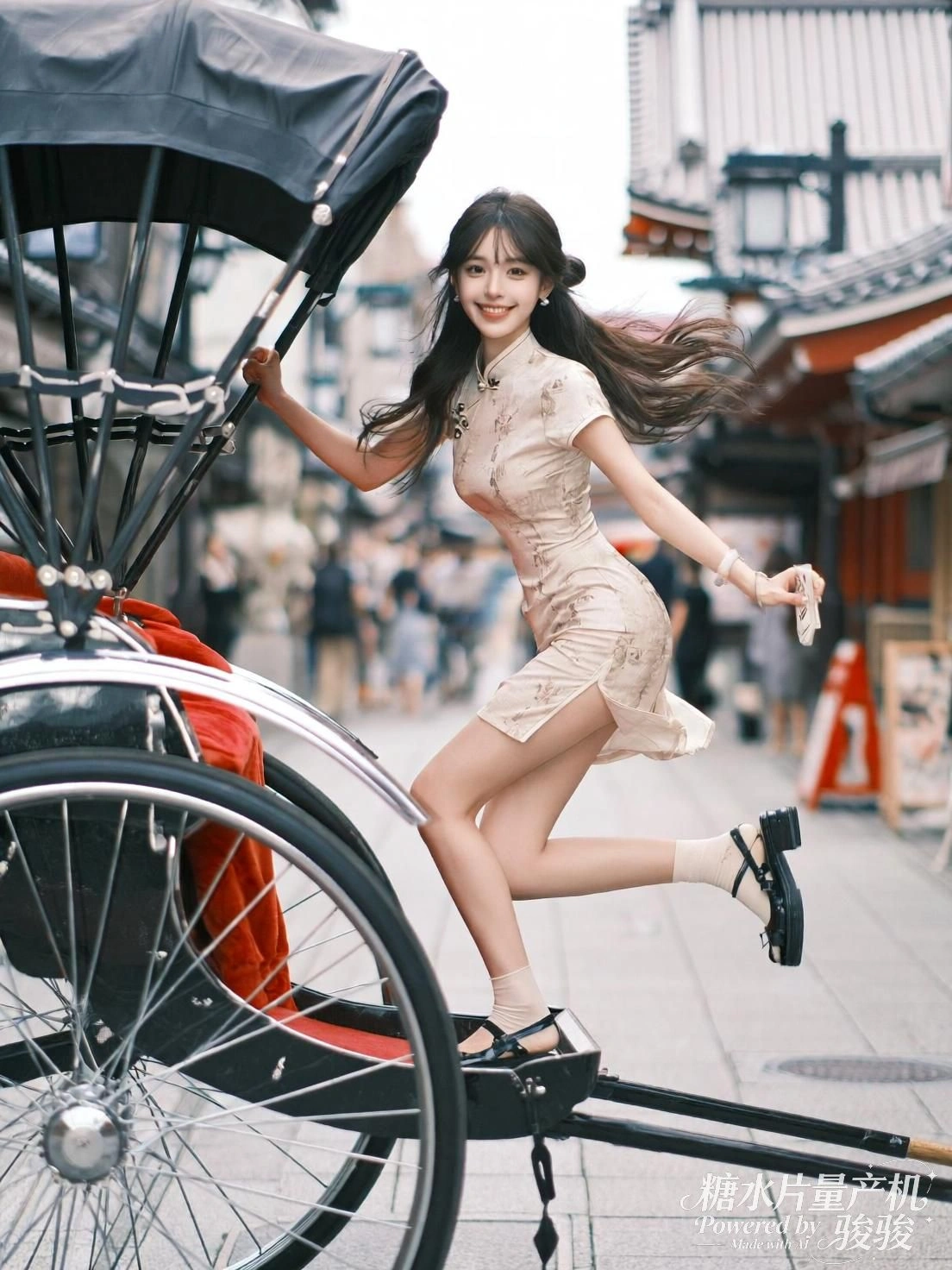 浴缸盛满花影，她半身浸入水中，鱼尾游向光的尽头