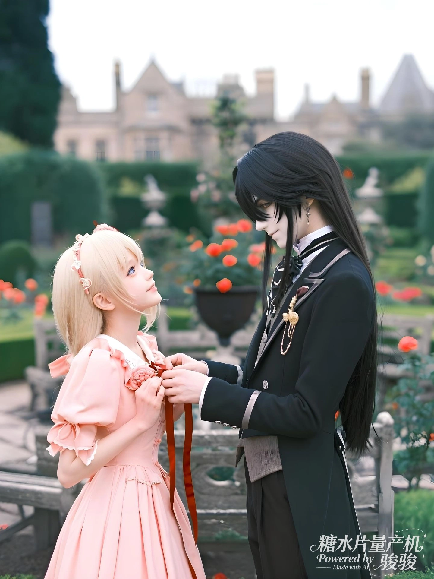 红裙立于纸海，她凝视着世界的喧嚣