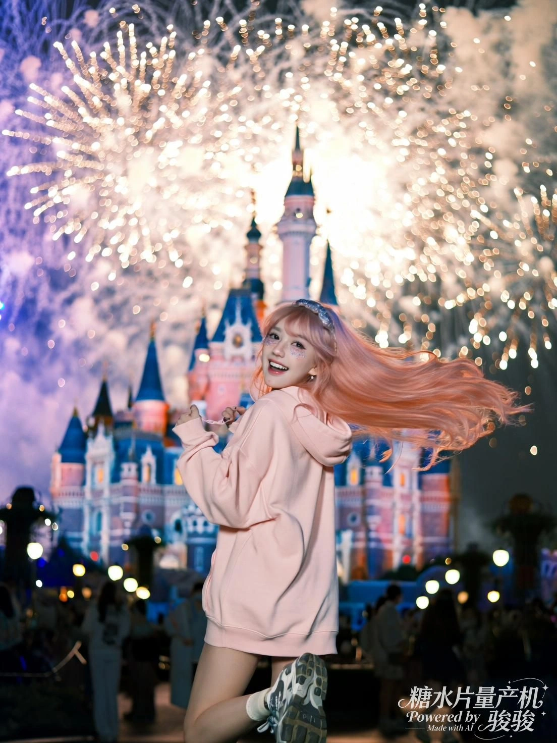 奖杯映出她的倒影，光与梦在场中央交汇