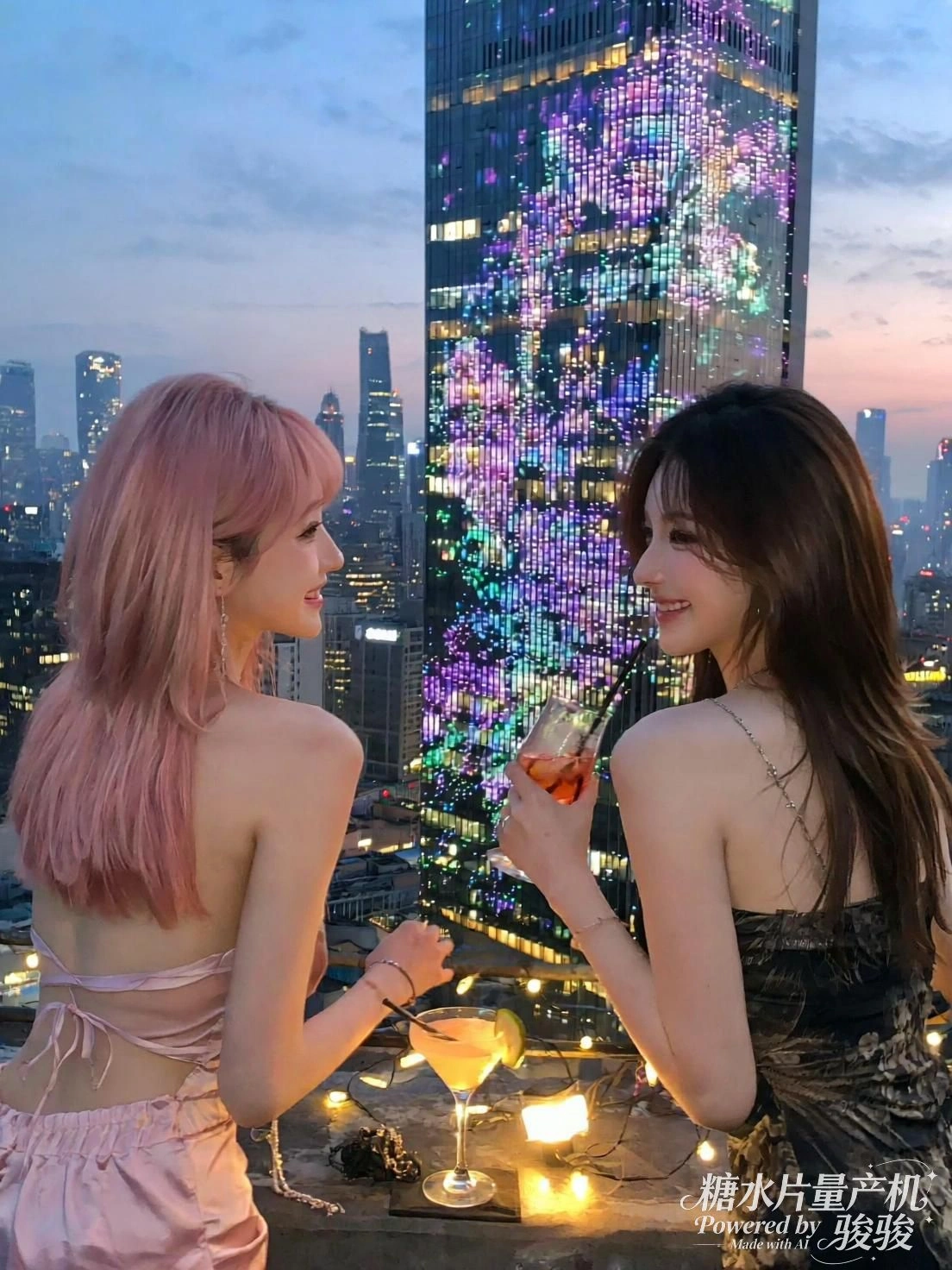 花影映双面，她们在光中彼此成全