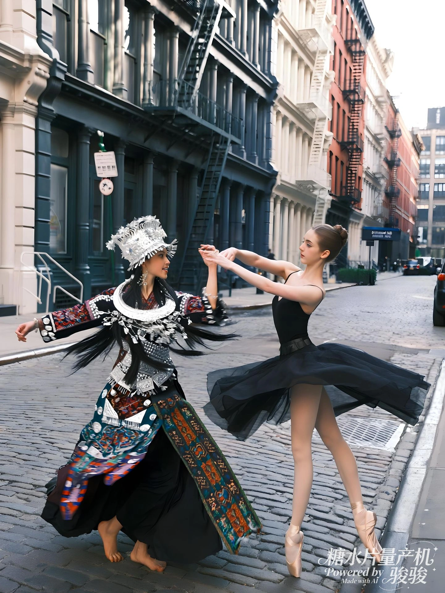 花影映双面，她们在光中彼此成全