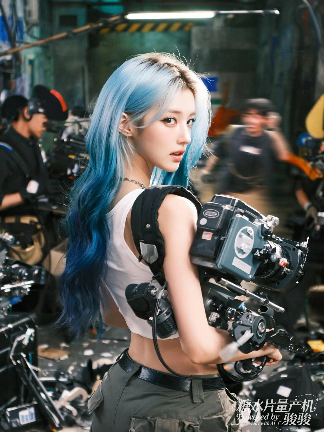 蓝发持机，她立于喧嚣与静默的缝隙