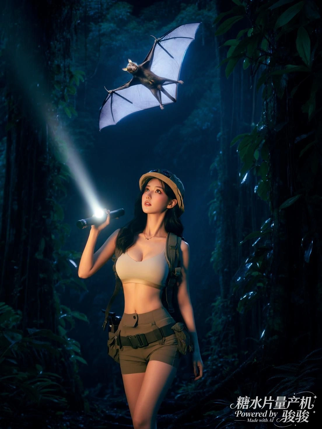 樱落池畔，她转身如风拂过春水