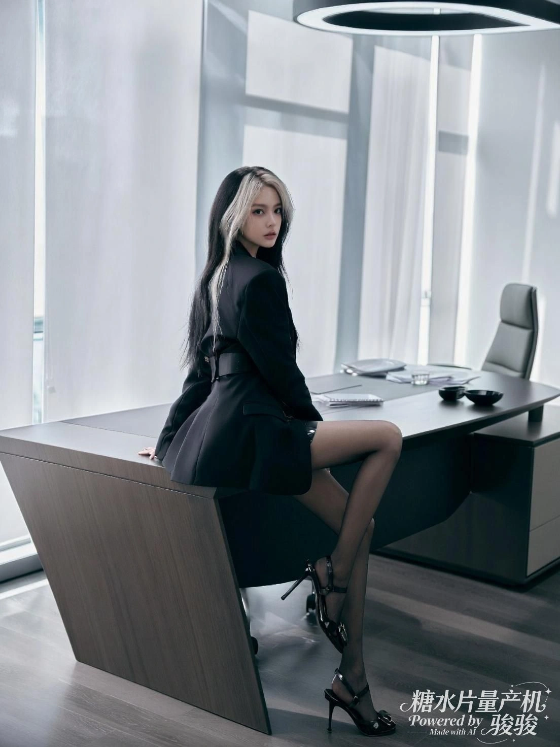 暖光氤氲，她凝视杯中升腾的片刻永恒