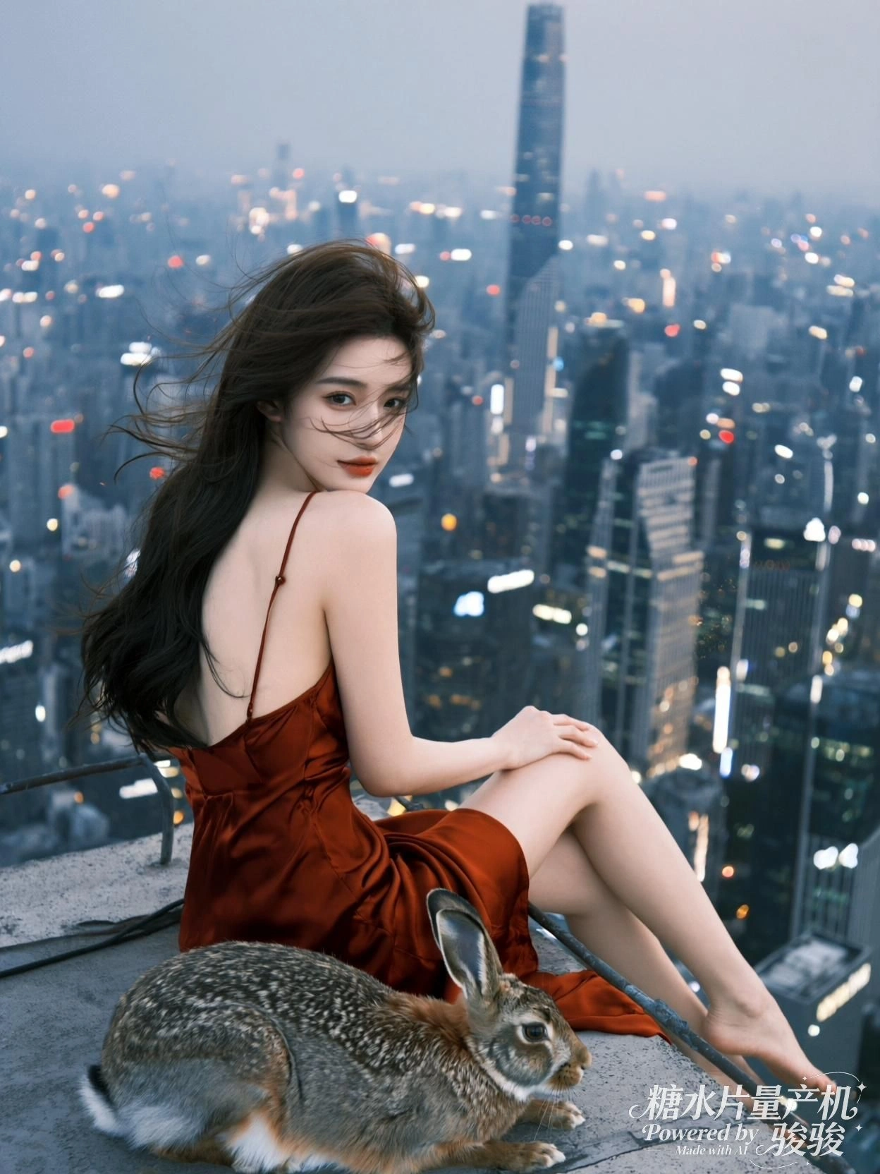 光影落肩，她静坐于未完成的画布之间