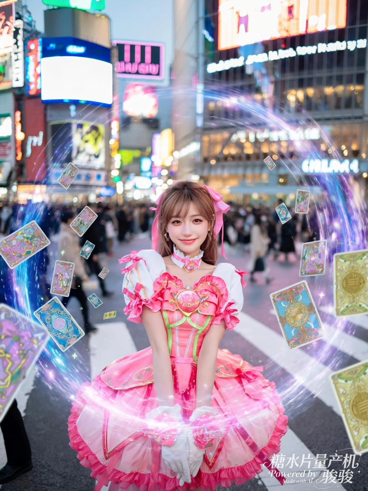 筹码堆叠，她持牌回眸，豹静卧于命运的赌局中央