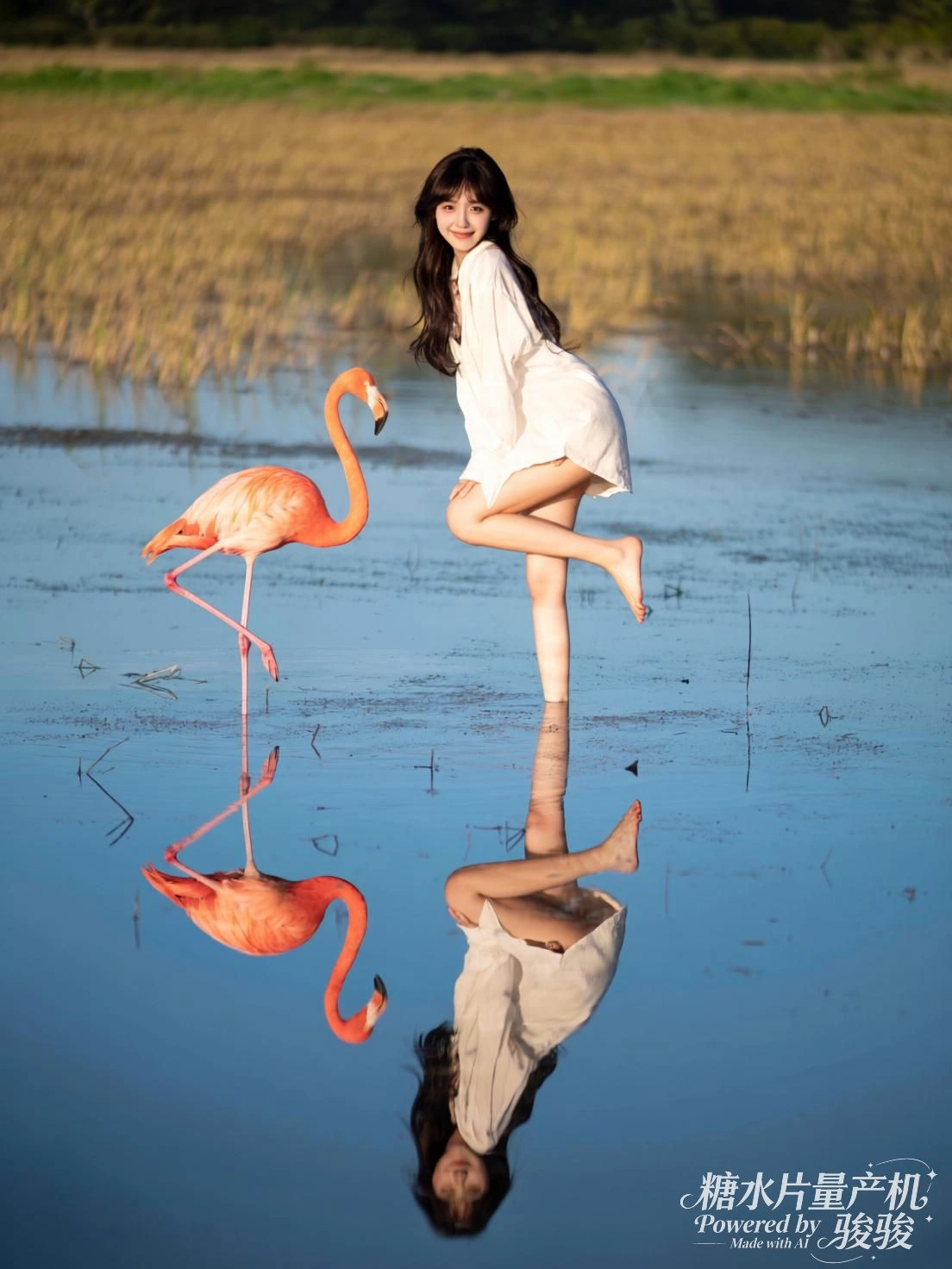 小鹿望着你，像在看另一个世界的自己