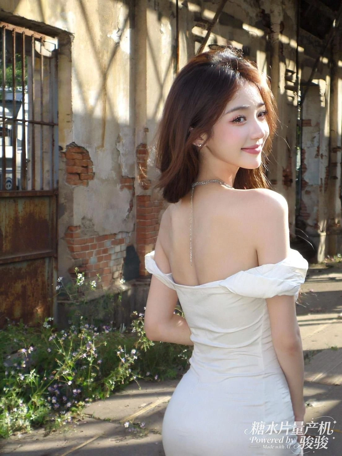 你靠在墙边，连影子都带着温度