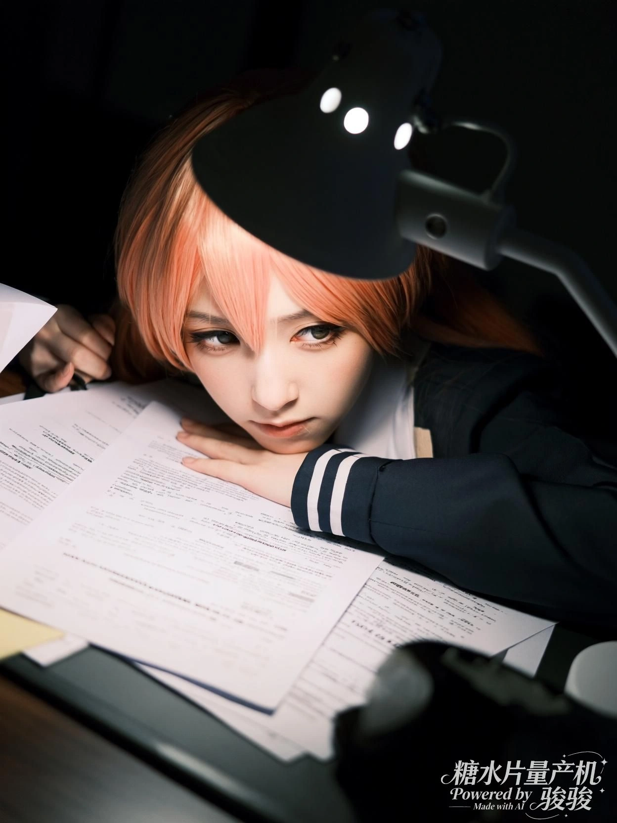 你靠在墙边，连影子都带着温度