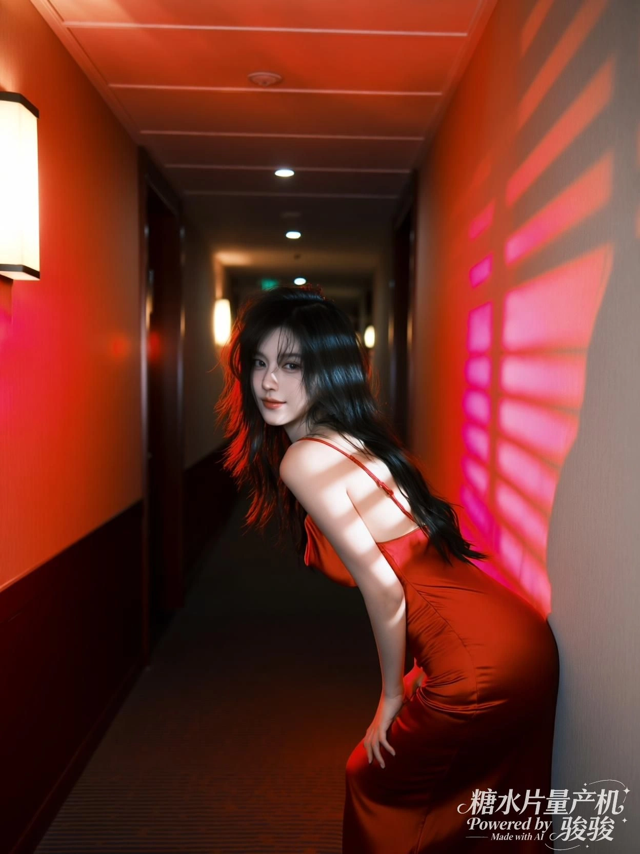 你靠在墙边，连影子都带着温度