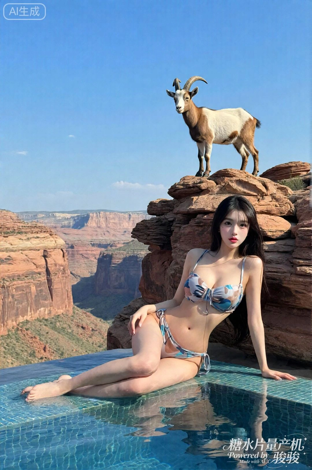 它站在岩石上，像在守护一个秘密