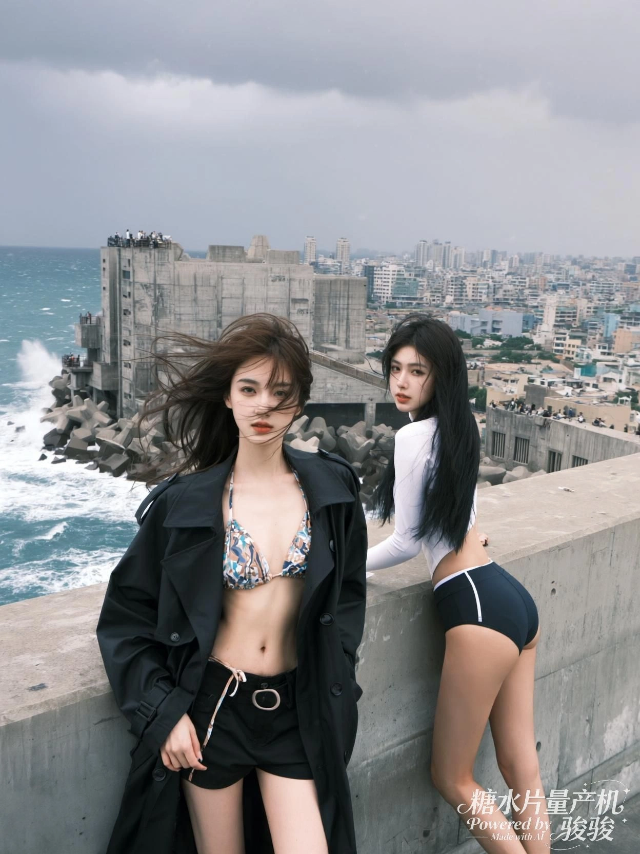 我看见你们并肩的样子，像在迎接整个天空