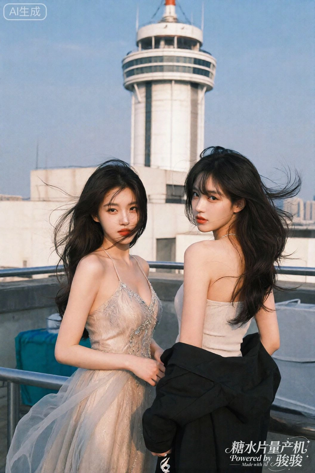 我看见你们并肩的样子，像在迎接整个天空